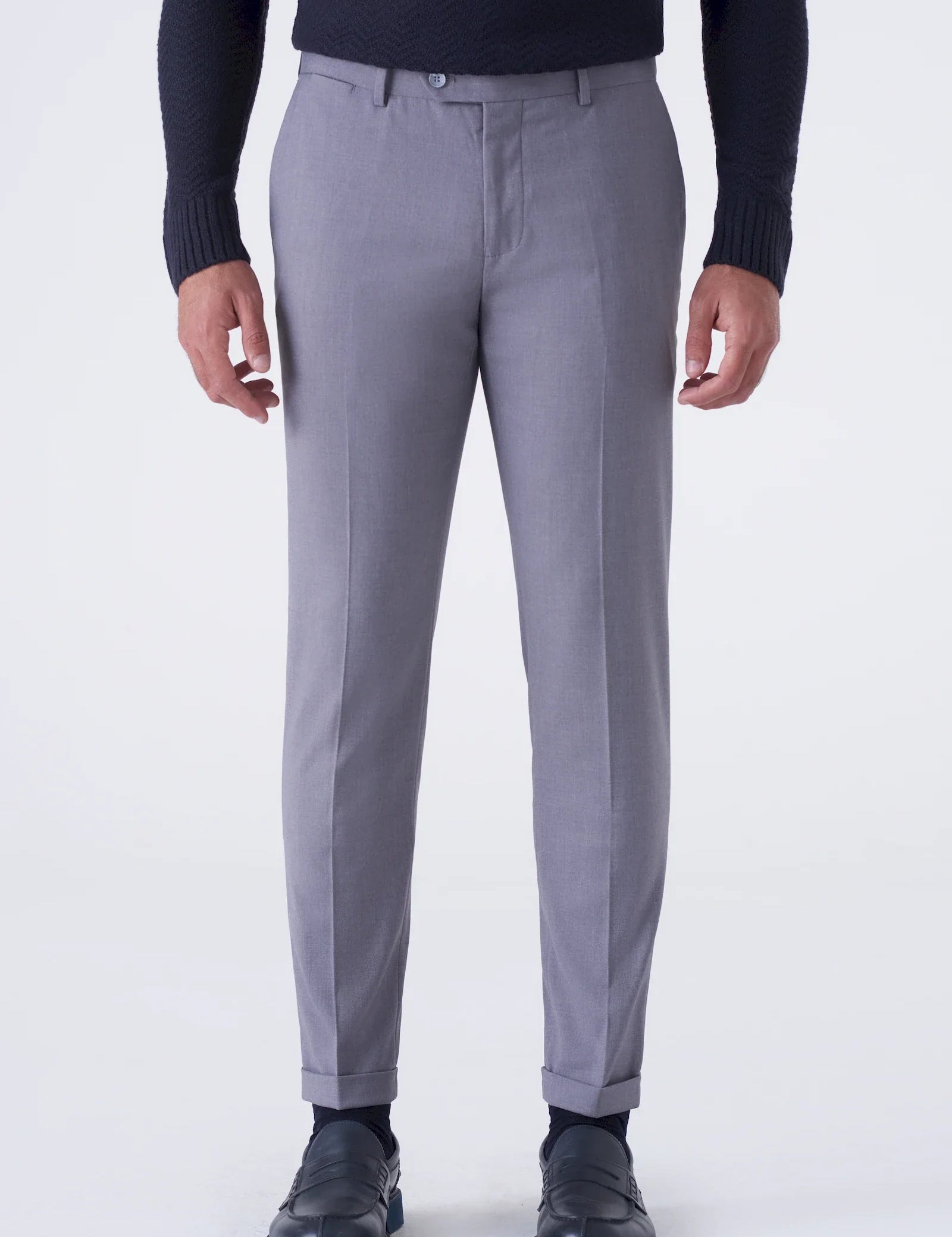 Pantaloni classici tinta unita