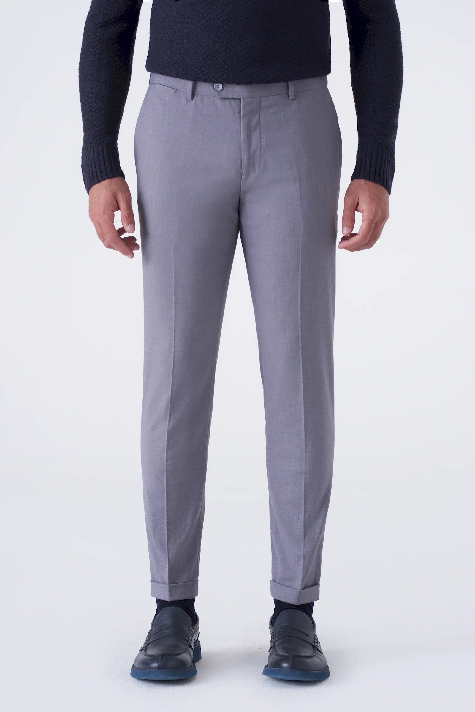 Pantaloni classici tinta unita