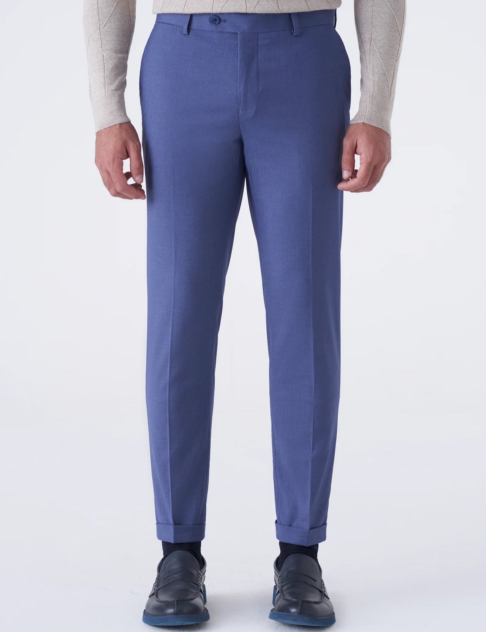 Pantaloni classici tinta unita