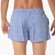 Costume Boxer Fantasia Righe Blu
