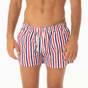 Costume Boxer Fantasia Righe Rosse e Blu