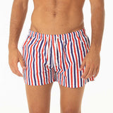 Costume Boxer Fantasia Righe Rosse e Blu