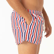Costume Boxer Fantasia Righe Rosse e Blu