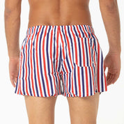 Costume Boxer Fantasia Righe Rosse e Blu