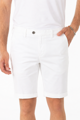 Bermuda in Cotone Tasca America con Piega Slim Fit
