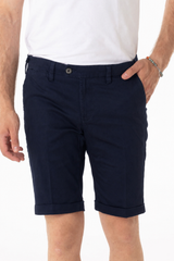 Bermuda in Cotone Tasca America con Piega Slim Fit