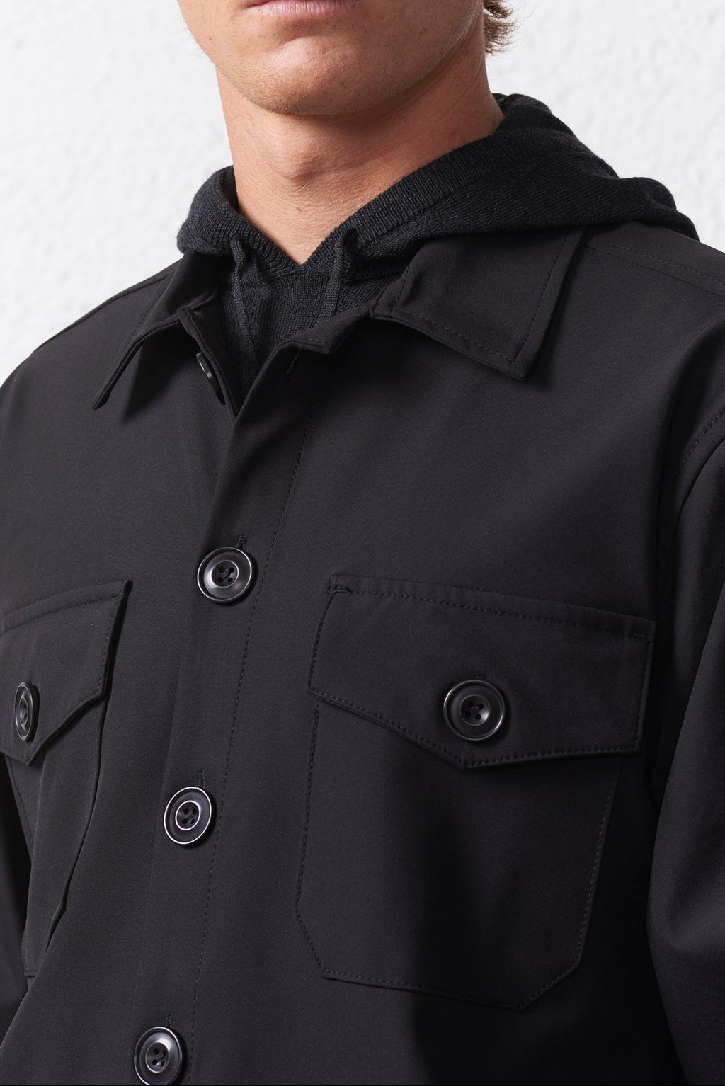 Overshirt in Tessuto Tecnico Stretch