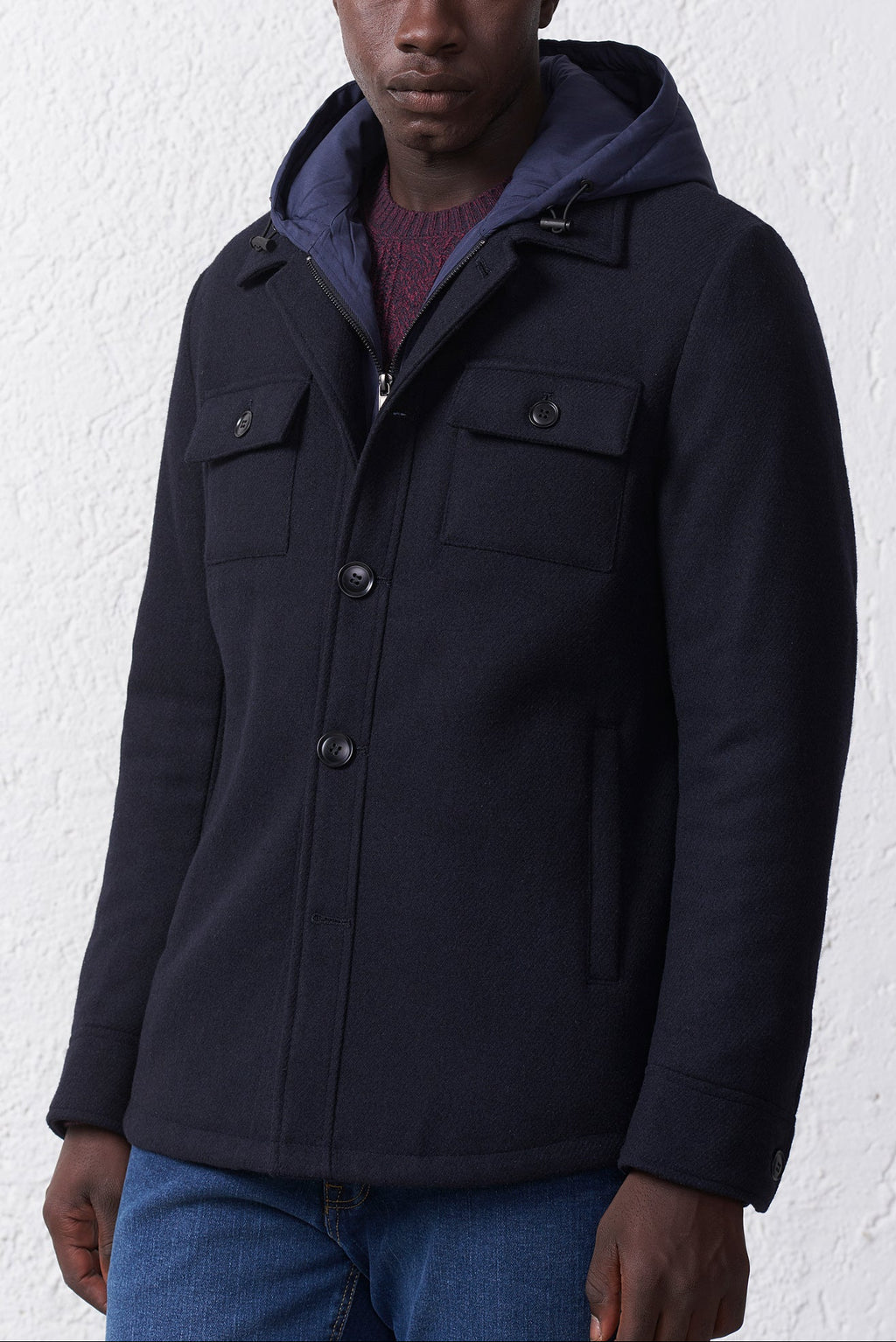 Cappotto con Cappuccio Removibile