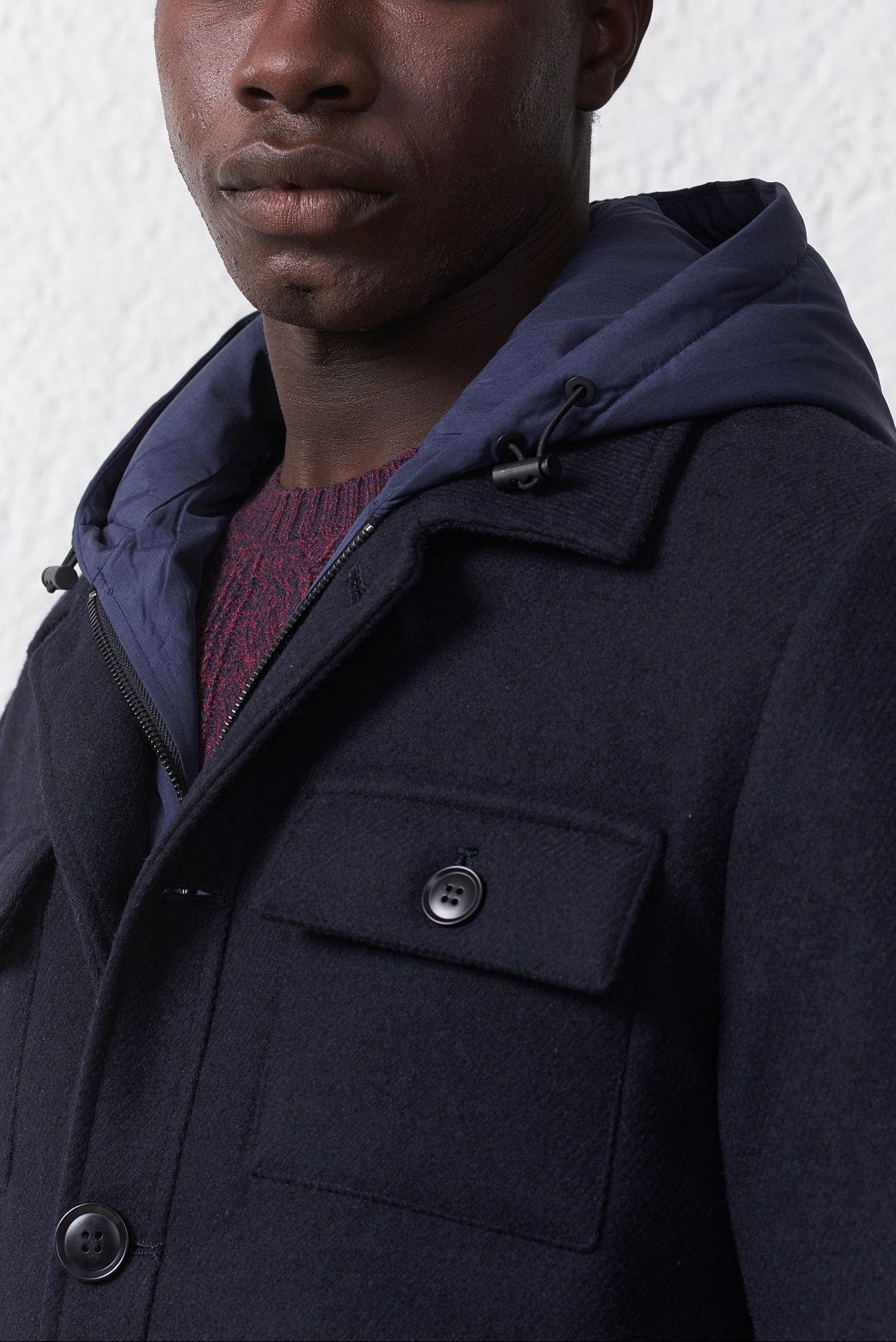 Cappotto con Cappuccio Removibile
