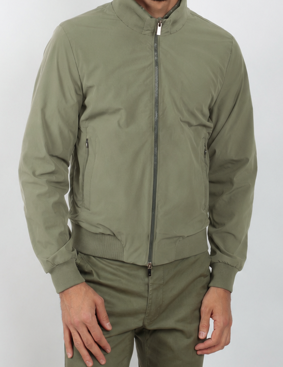 Giacca a Vento con Zip Slim Fit