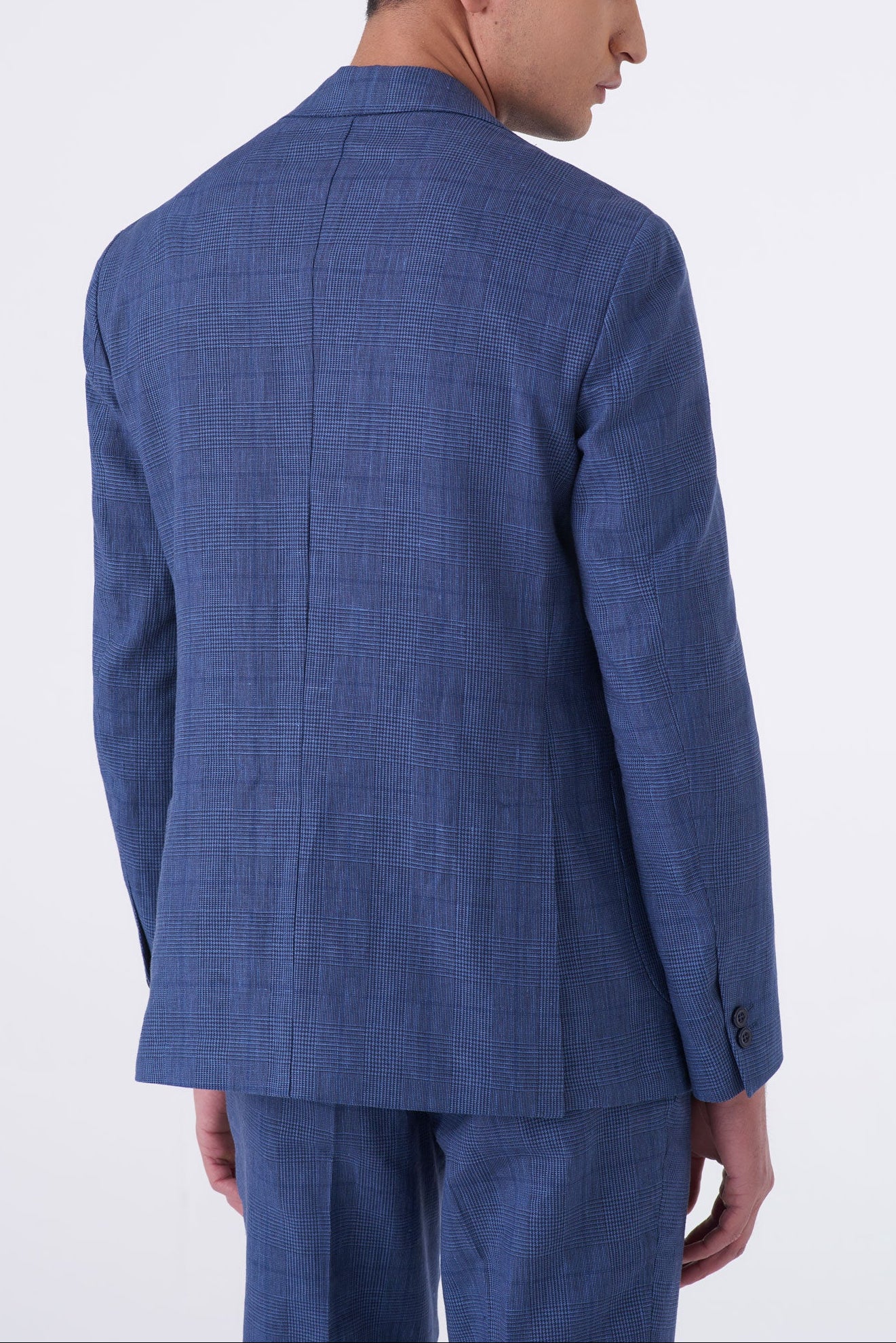Giacca in lino misto Principe di Galles Regular fit