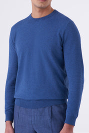 Maglia  girocollo in cotone melange