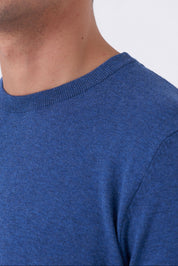 Maglia  girocollo in cotone melange