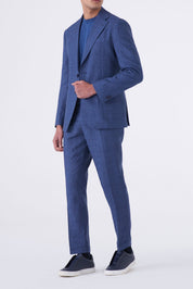 Giacca in lino misto Principe di Galles Regular fit