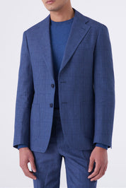 Giacca in lino misto Principe di Galles Regular fit