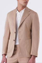 Giacca Monopetto in Cotone Stretch Rasato