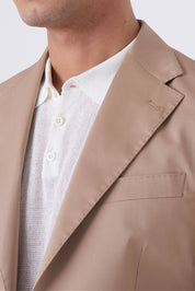Giacca Monopetto in Cotone Stretch Rasato