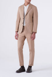 Giacca Monopetto in Cotone Stretch Rasato