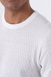 Maglia in filo con intarsio rettangolare