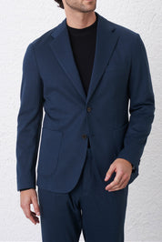 Giacca Monopetto in Maglia Operata