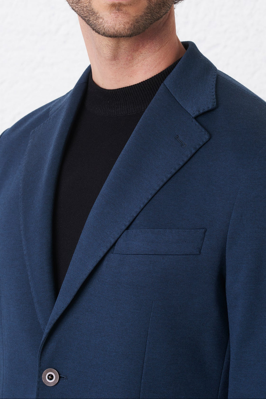 Giacca Monopetto in Maglia Operata
