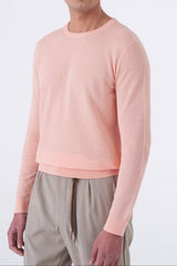 Maglia girocollo  in cotone chicco di riso