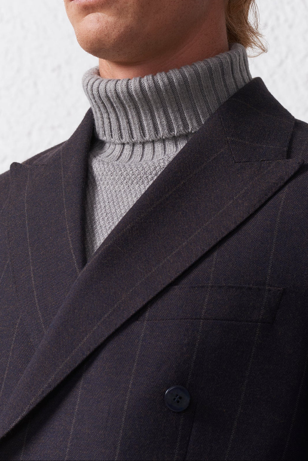 Abito Doppiopetto Petto a Lancia trama diagonale