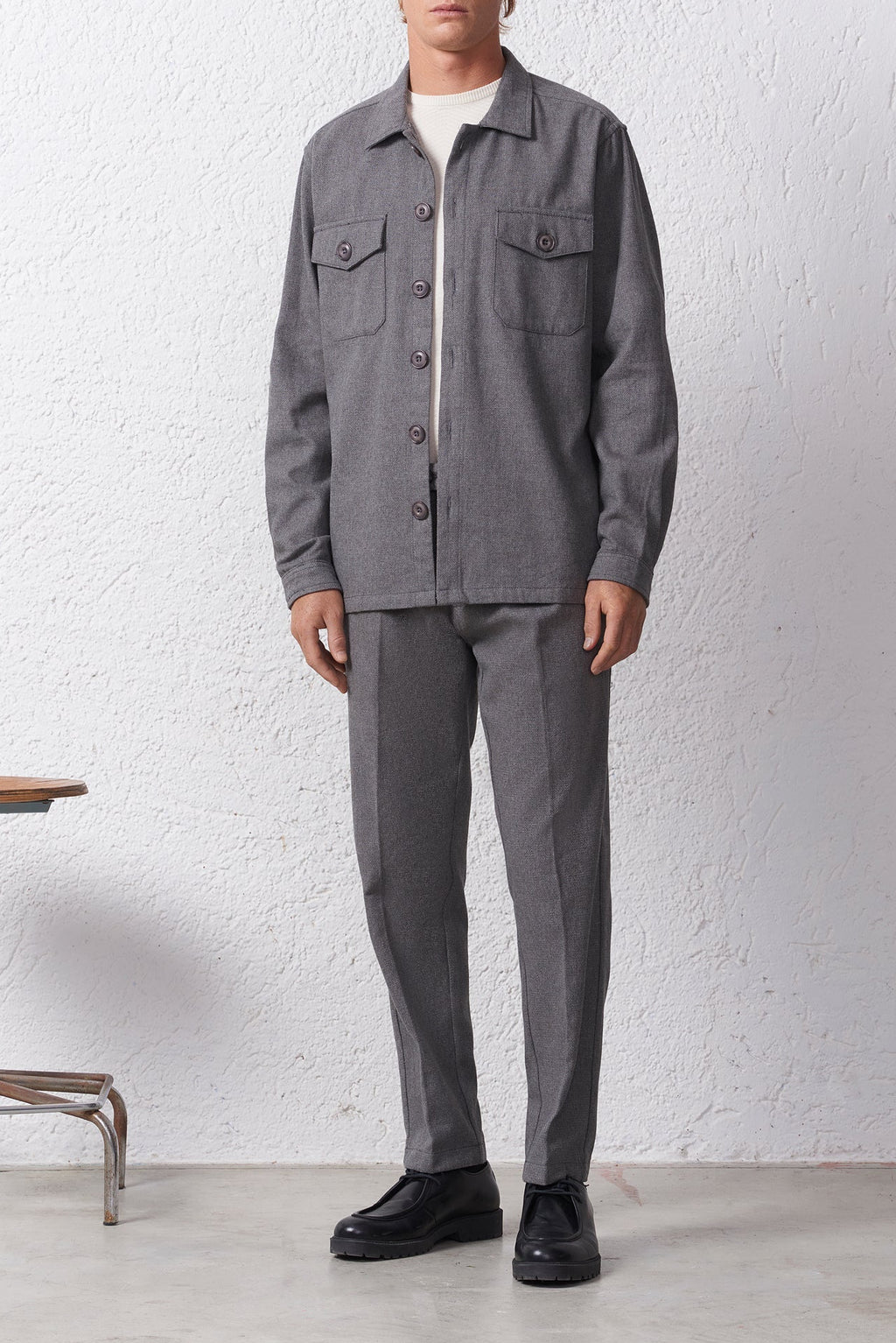 Overshirt in Flanella di Cotone