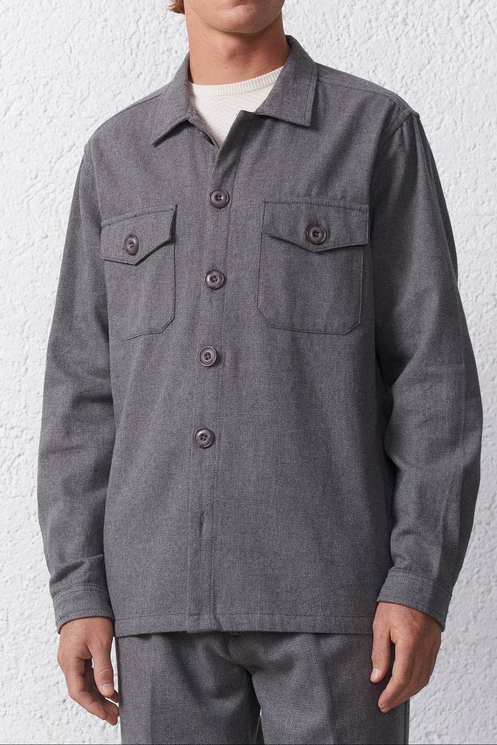 Overshirt in Flanella di Cotone