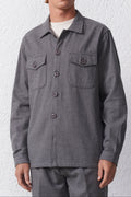 Overshirt in Flanella di Cotone