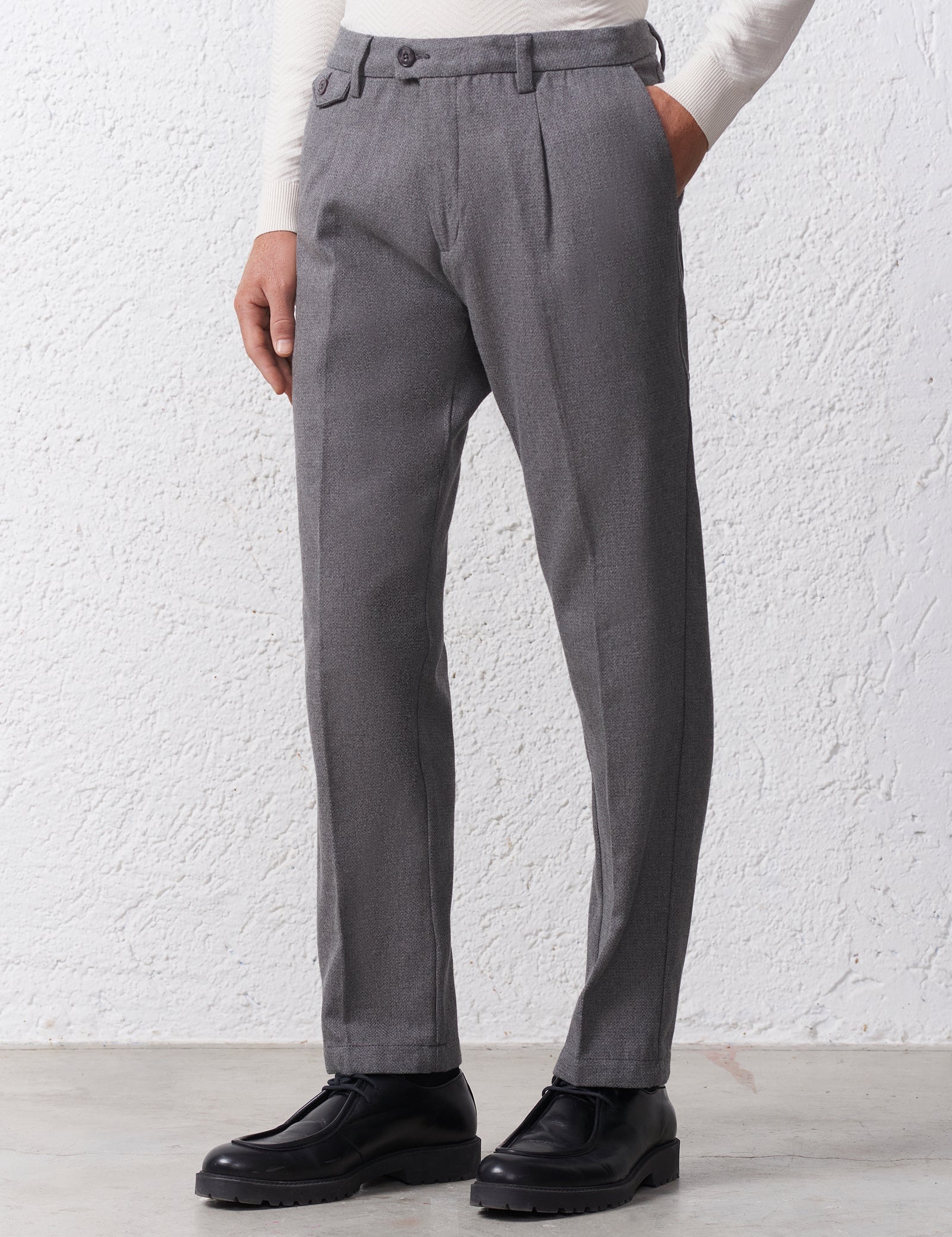 Pantaloni Comfort in Cotone Flanellato