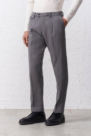 Pantaloni Comfort in Cotone Flanellato