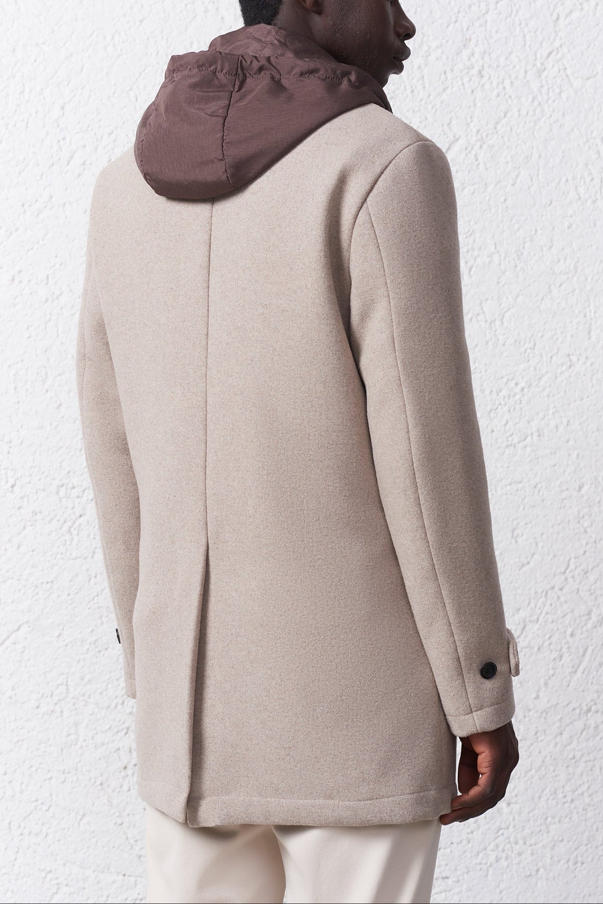 Cappotto collo camicia in Misto Lana
