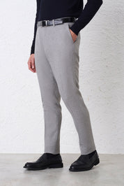 Pantalone Classico Trama Diagonale Tasca America