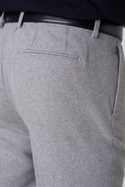 Pantalone Classico Trama Diagonale Tasca America