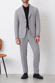 Pantalone Classico Trama Diagonale Tasca America