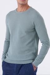 Maglia girocollo  in cotone chicco di riso