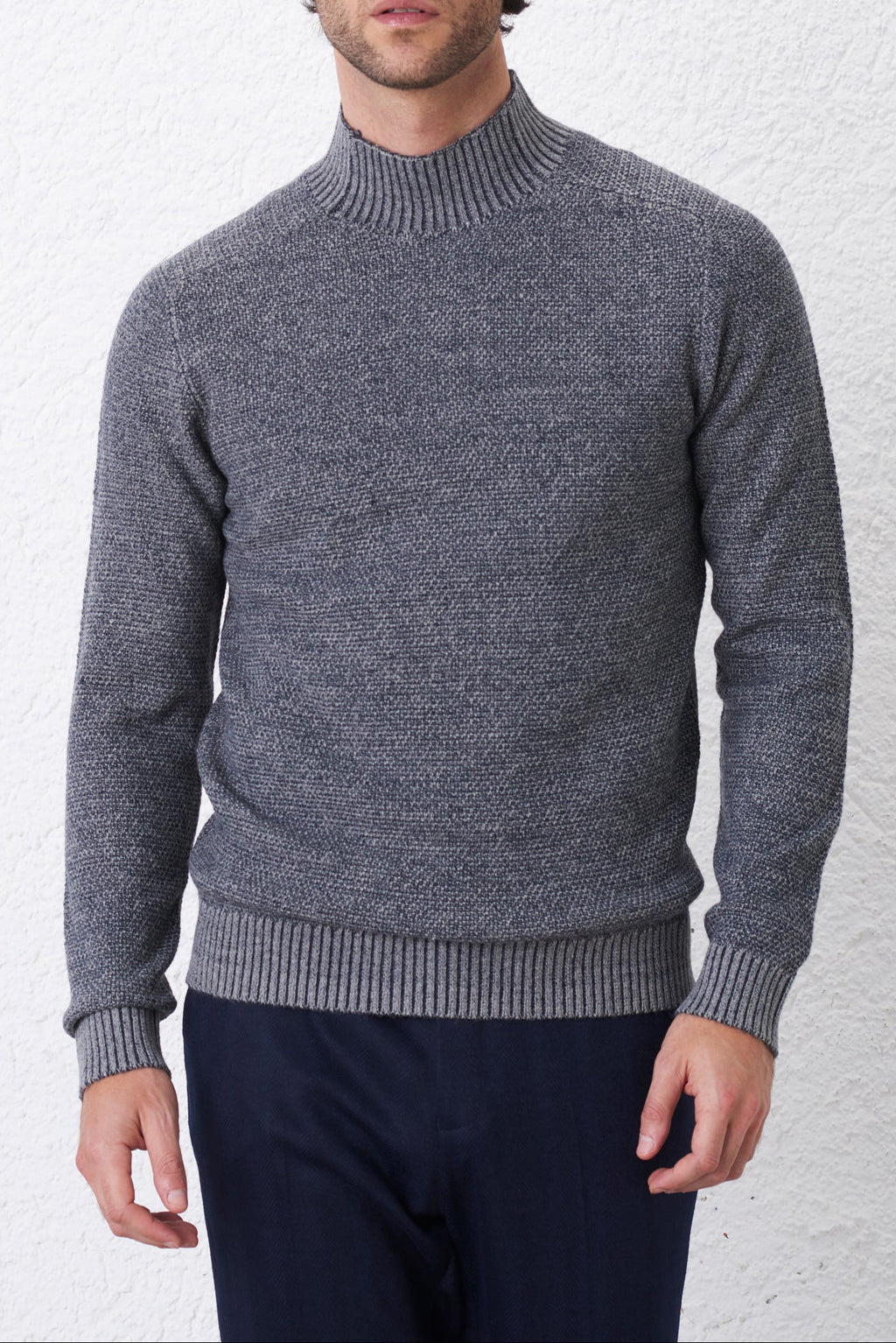 Maglia Mezzo Collo Misto Lana