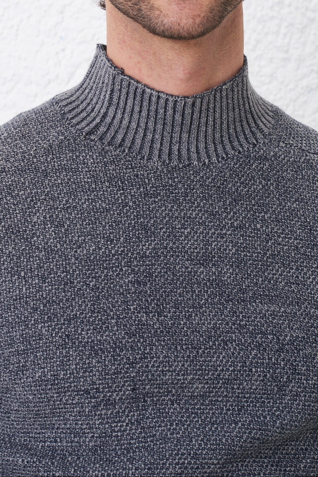 Maglia Mezzo Collo Misto Lana