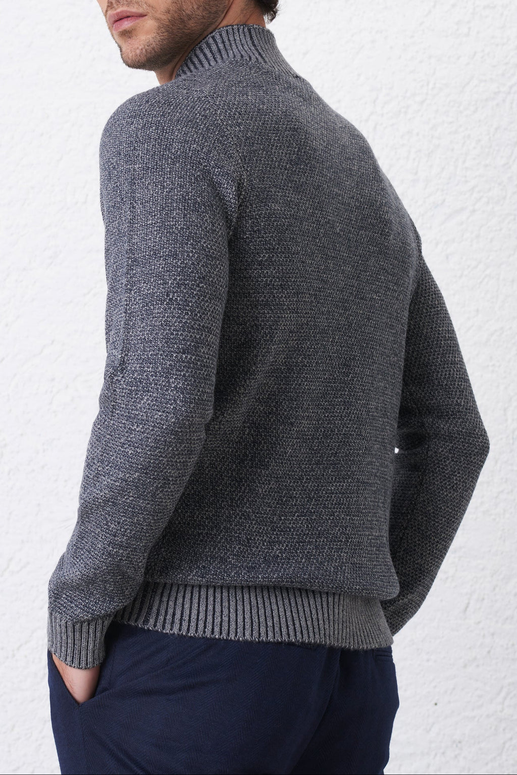 Maglia Mezzo Collo Misto Lana