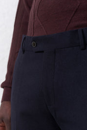 Pantalone Classico Trama Diagonale Tasca America