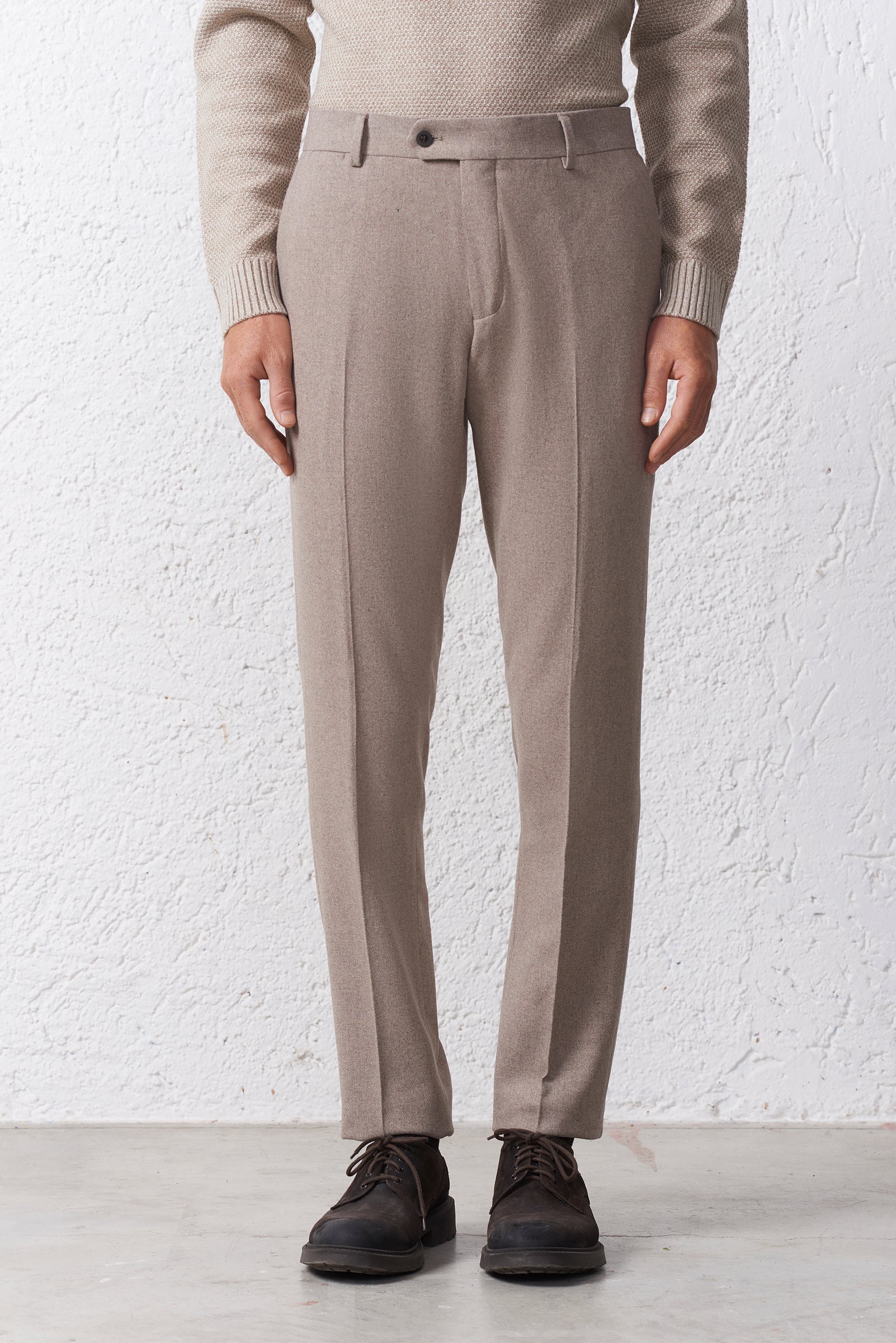 Pantalone Classico Trama Diagonale Tasca America
