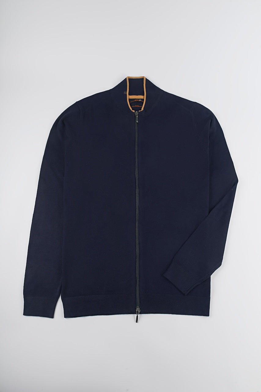 Maglia Full Zip  con Zip Doppio Cursore