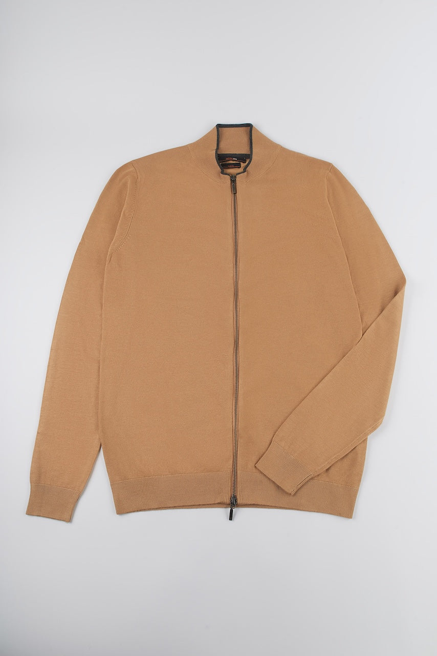 Maglia Full Zip  con Zip Doppio Cursore