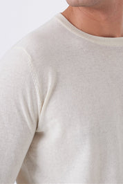 Maglia girocollo in cotone high twist