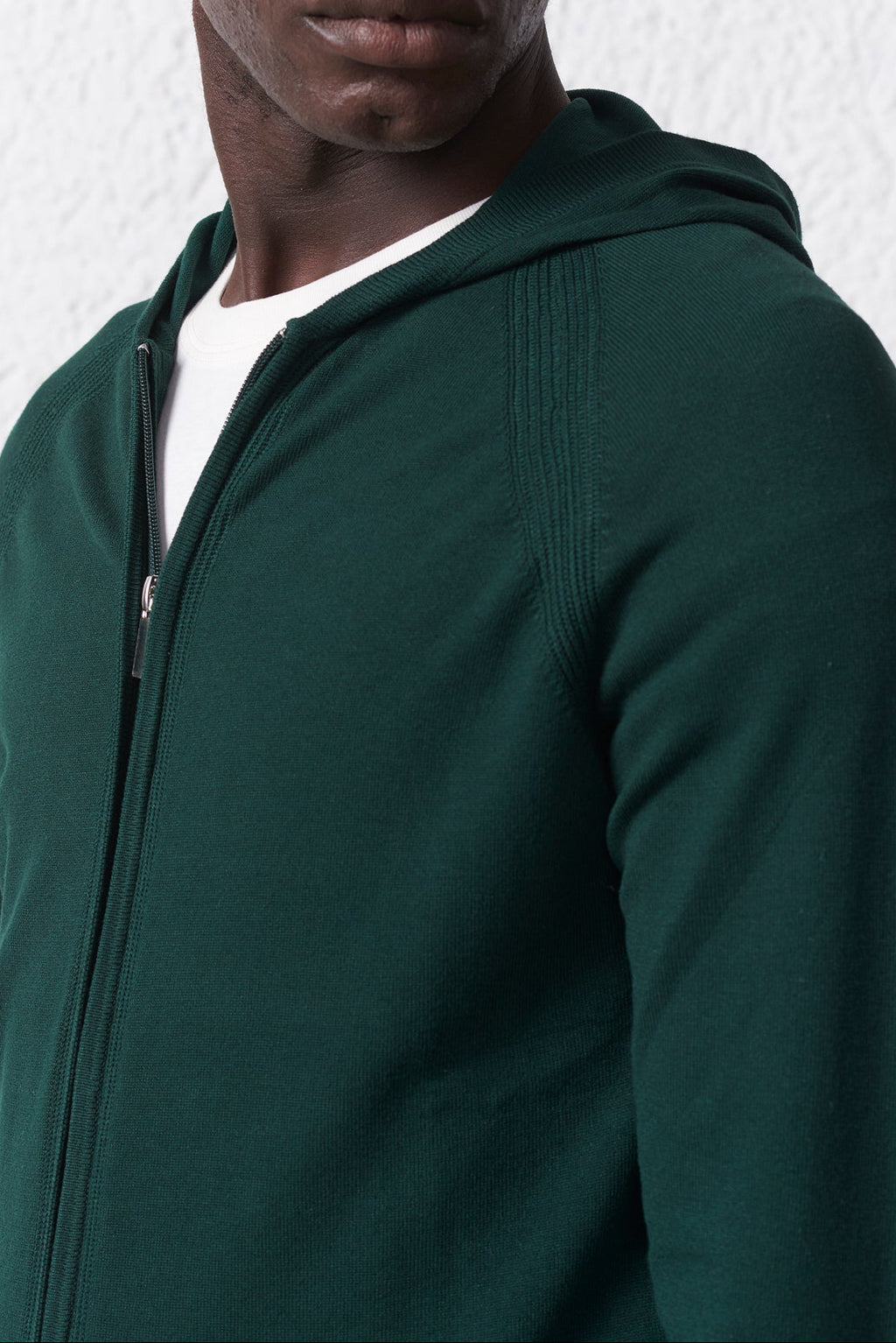 Cardigan con Cappuccio e Zip