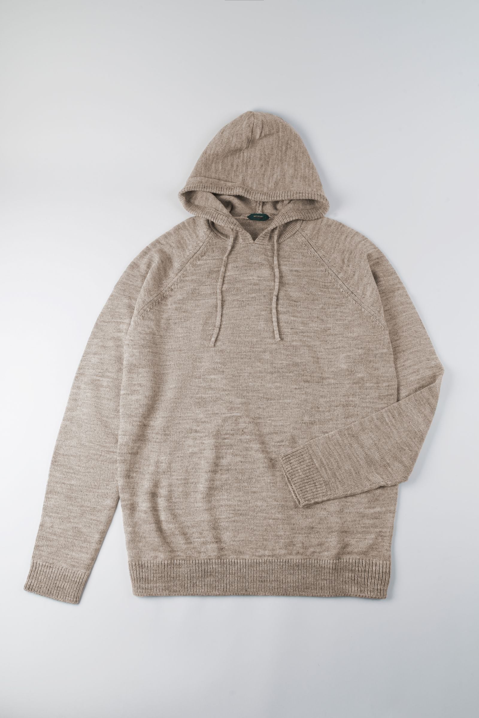 Felpa con cappuccio in misto lana