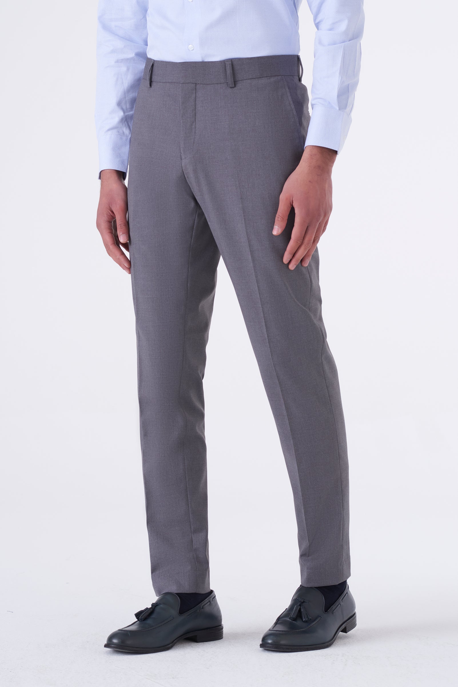 Pantaloni classici tinta unita