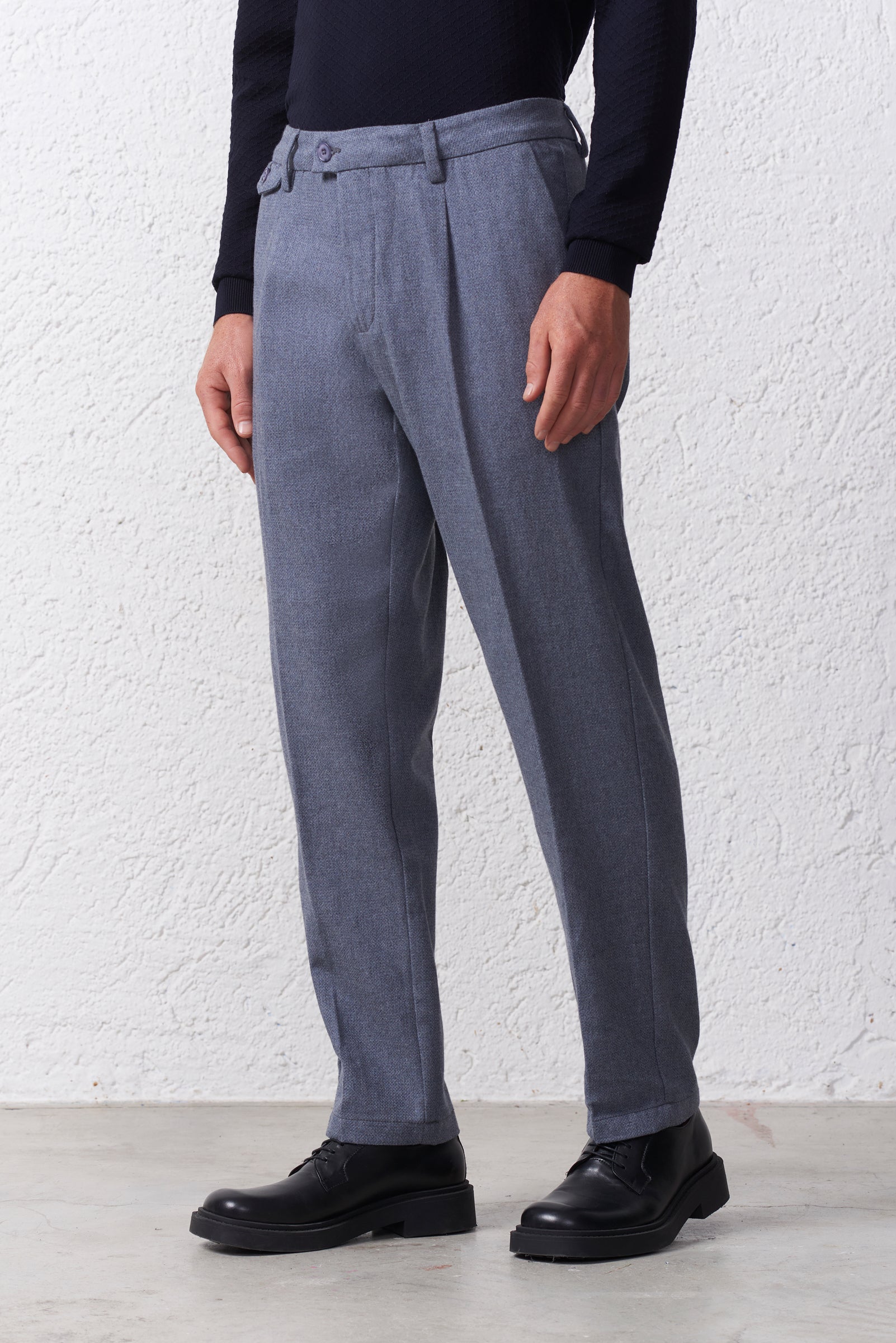 Pantaloni Comfort in Cotone Flanellato