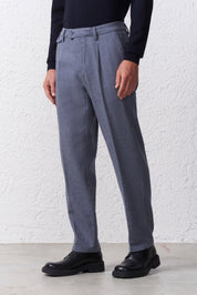 Pantaloni Comfort in Cotone Flanellato